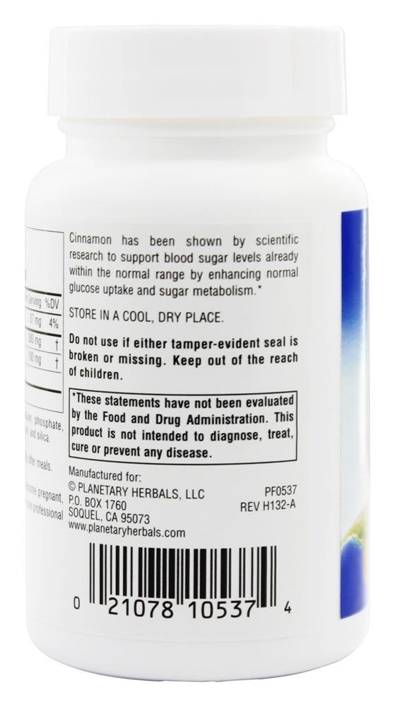 Comprar Extrato de canela completo Spectrum 200 mg. - 120 Tablets Planetary Herbals - Imagem 3