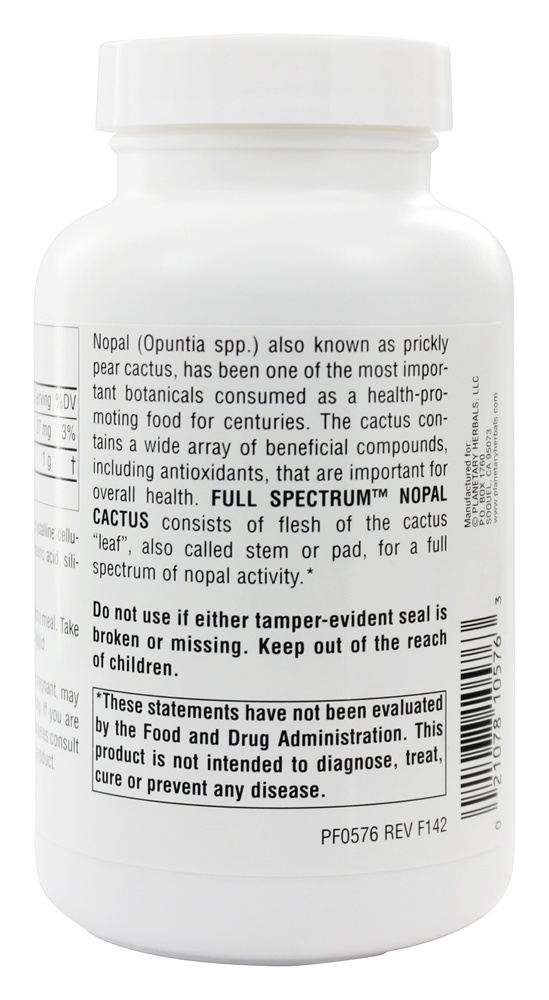 Comprar Cacto Nopal Completo Spectrum 1000 mg. - 120 Tablets Planetary Herbals - Imagem 3