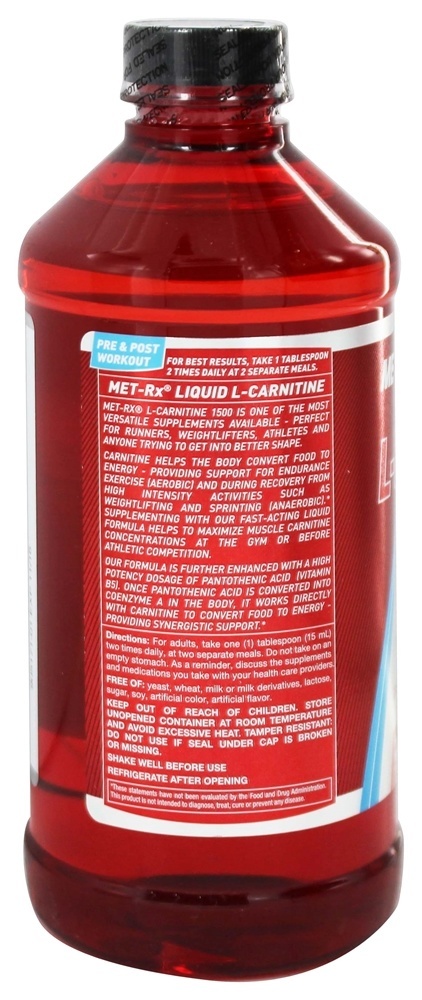 Comprar L-Carnitine Liquid 1500 Resistência e Excercise Suporte Natural Melancia - 16 fl. oz. MET-Rx - Imagem 3