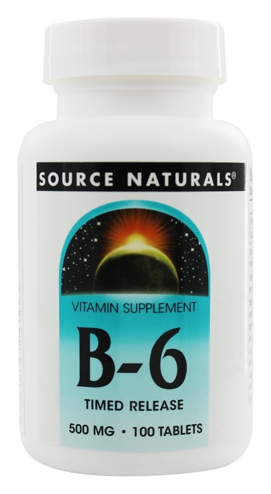 Comprar B6 Cronometrada Liberar 500 mg. - 100 Tablets Source Naturals