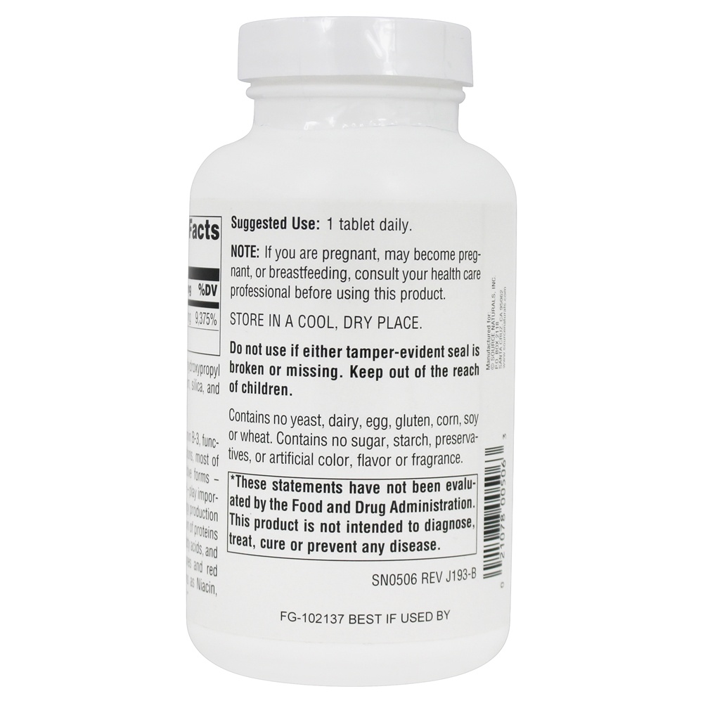 Comprar Niacinamida B-3 1500 mg. - 100 Tablets Source Naturals - Imagem 3