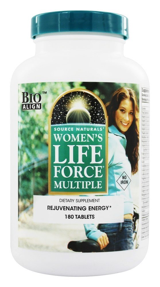 Comprar Força da Vida Feminina Múltipla Sem Ferro - 180 Tablets Source Naturals