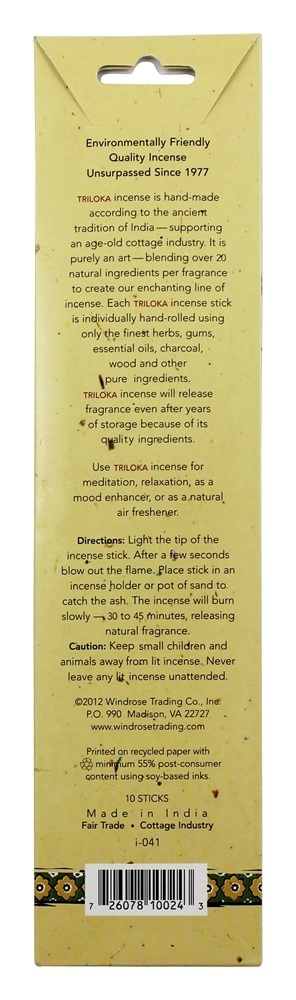 Comprar Especiaria de baunilha herbal incenso original - 10 Stick (s) Triloka - Imagem 2