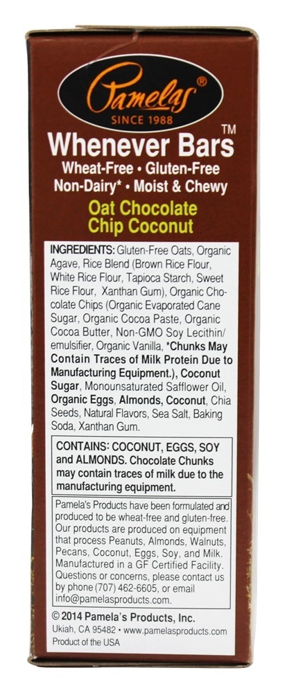 Comprar Sempre barras de chocolate de aveia - 5 x 1.41 oz. Barras Pamela's Products - Imagem 3