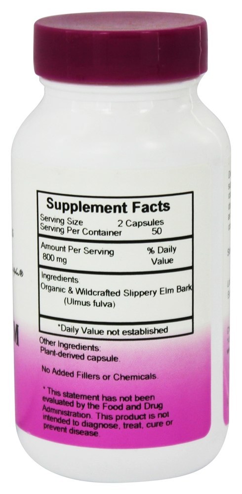 Comprar Casca de Elm escorregadio 425 mg. - Cápsulas vegetarianas 100 Dr. Christopher's Original Formulas - Imagem 2