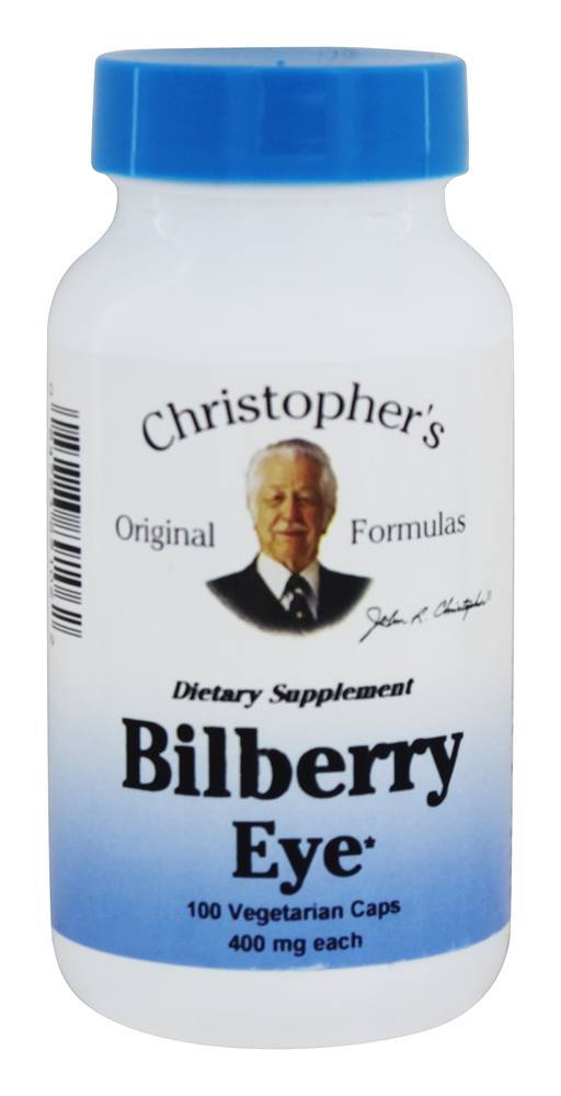 Comprar Olho de Mirtilo 400 mg. - Cápsulas vegetarianas 100 Dr. Christopher's Original Formulas