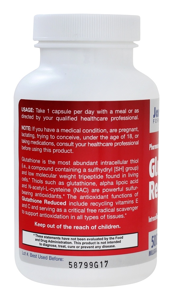 Comprar Glutationa Reduzida 500 mg. - Cápsulas 120 Jarrow Formulas - Imagem 3