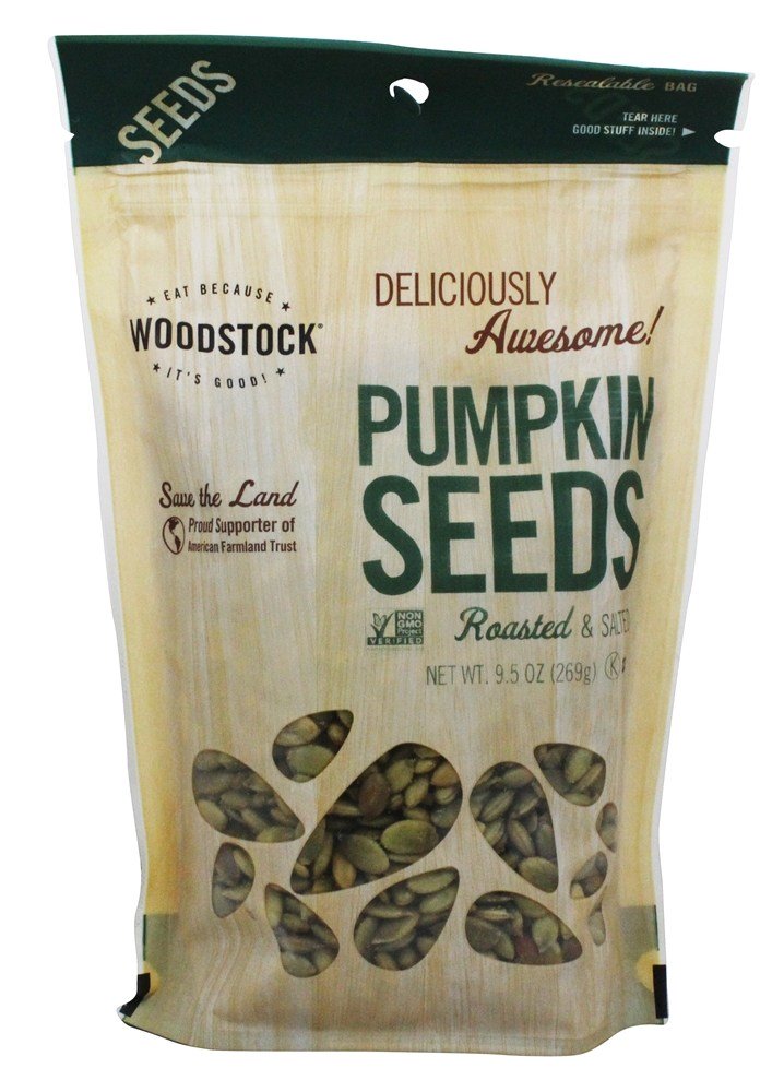 Comprar Sementes de abóbora totalmente naturais torradas e salgadas - 9.5 oz. Woodstock Farms