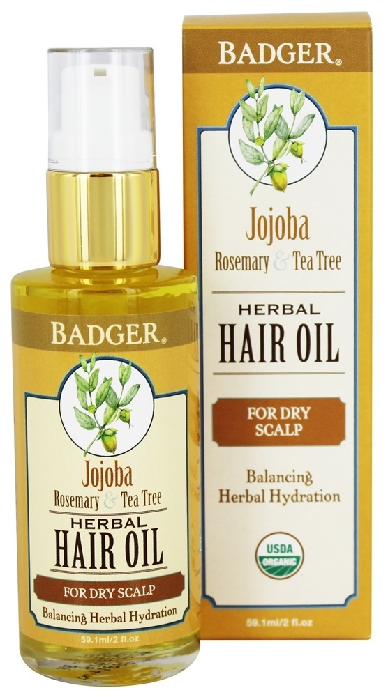 Comprar Óleo de cabelo Herbal para couro cabeludo seco Jojoba, alecrim e Tea Tree - 2 fl. oz. Badger
