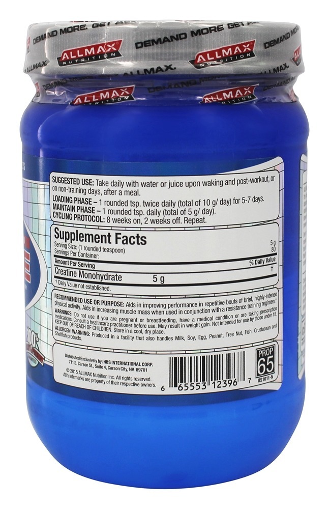 Comprar 100 % Pure Monohidrato de creatina - 14.1 oz. AllMax Nutrition - Imagem 2
