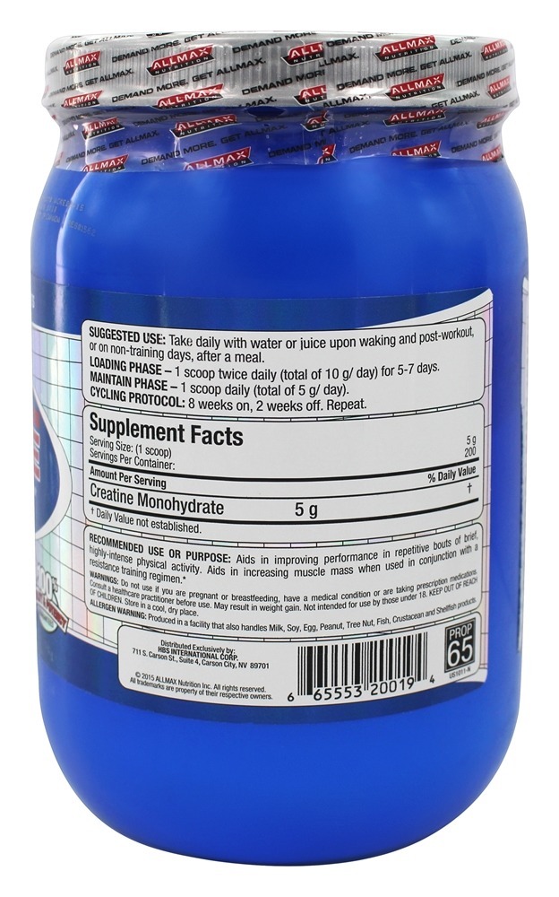 Comprar 100 % Pure Pó de creatina alemã micronizada - 1000 Gramas AllMax Nutrition - Imagem 2