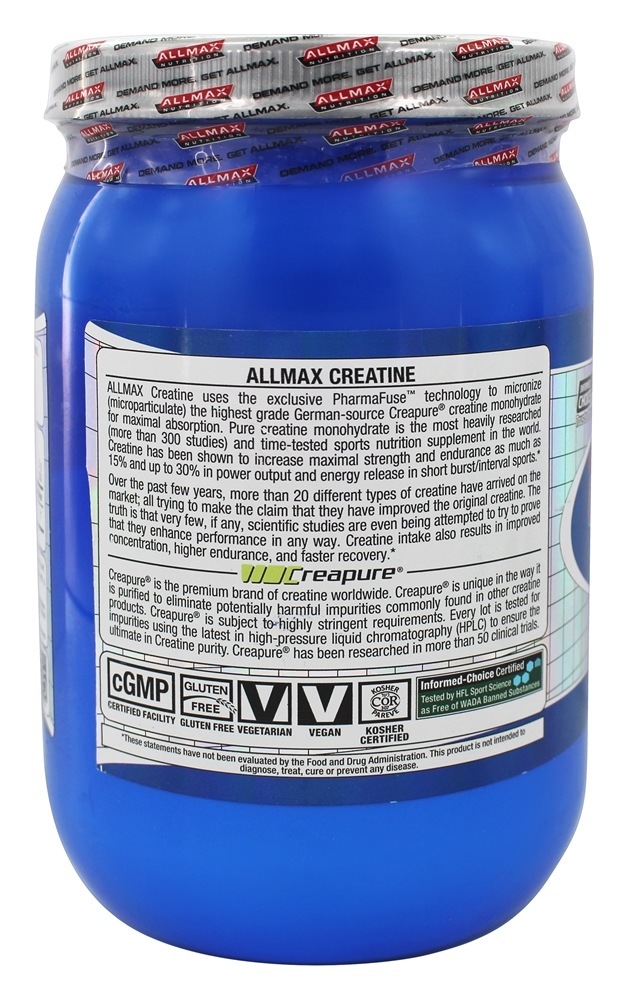 Comprar 100 % Pure Pó de creatina alemã micronizada - 1000 Gramas AllMax Nutrition - Imagem 3