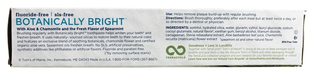 Comprar Pasta de dentes de branqueamento botanicamente brilhante sem limão - 4.7 oz. Tom's of Maine - Imagem 2