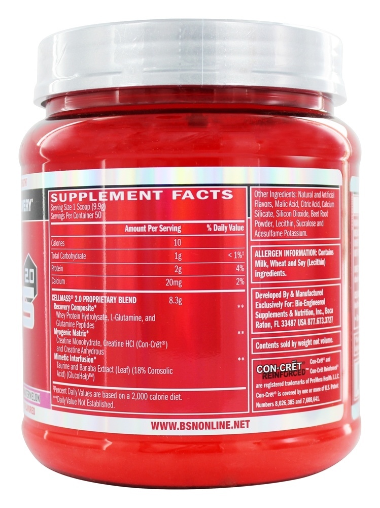 Comprar Cellmass 2.0 Força Avançada Melancia - 50 Porções - 1.06 lbs. BSN - Imagem 2