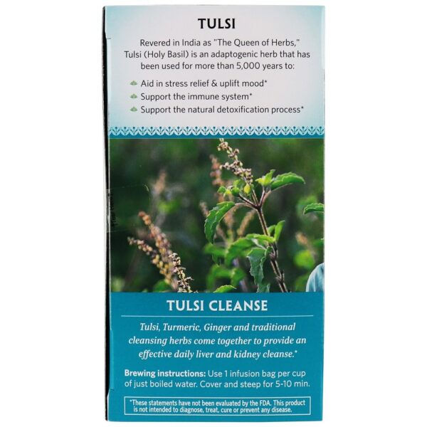 Comprar Tulsi Cleanse Tea Stressing & Detoxifying - 18 Saquinhos de Chá Organic India - Imagem 4