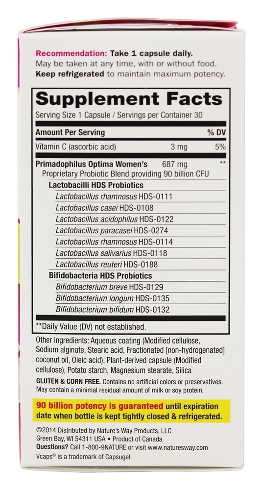 Comprar Primadophilus Optima Probiótico para Mulheres 90 Bilhões de UFC - 30 Cápsula (s) vegetal (s) Nature's Way - Imagem 2
