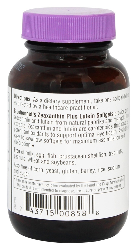 Comprar Zeaxantina Mais Luteína - 30 Softgels Bluebonnet Nutrition - Imagem 3