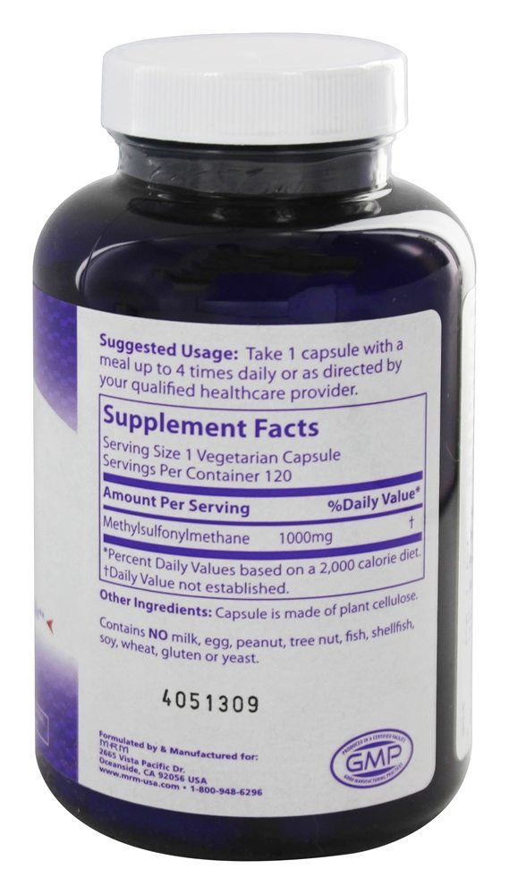 Comprar MSM Joint Health - Cápsulas vegetarianas 120 MRM - Imagem 2