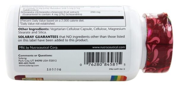 Comprar Extrato de Rhodiola e Schizandra 500 mg. - Cápsulas vegetarianas 60 Solaray - Imagem 4