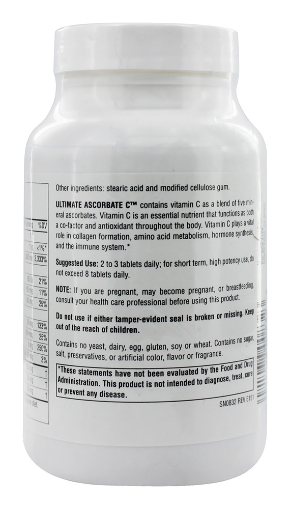 Comprar Ascorbato final C 1000 mg. - 100 Tablets Source Naturals - Imagem 3