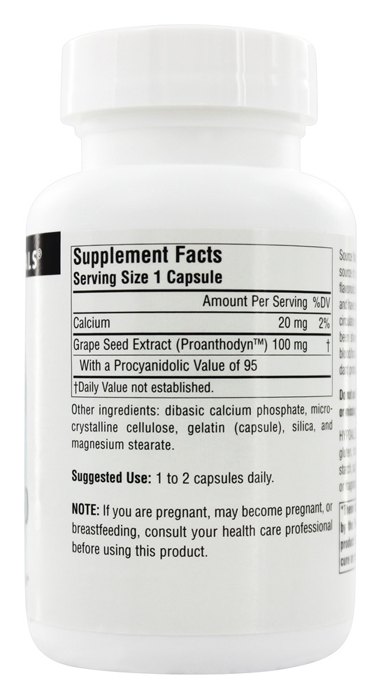 Comprar Extrato de Semente de Uva Proanthodyn 100 mg. - Cápsulas 120 Source Naturals - Imagem 2