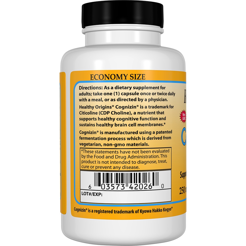 Comprar Cognizin Citicolina 250 mg. - Cápsulas 150 Healthy Origins - Imagem 3