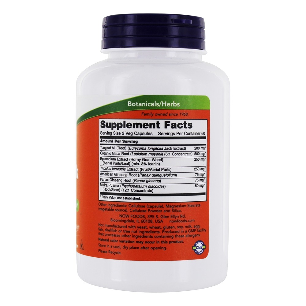 Comprar TestoJack 200 Fórmula masculina de desempenho - Cápsulas vegetarianas 120 NOW Foods - Imagem 2