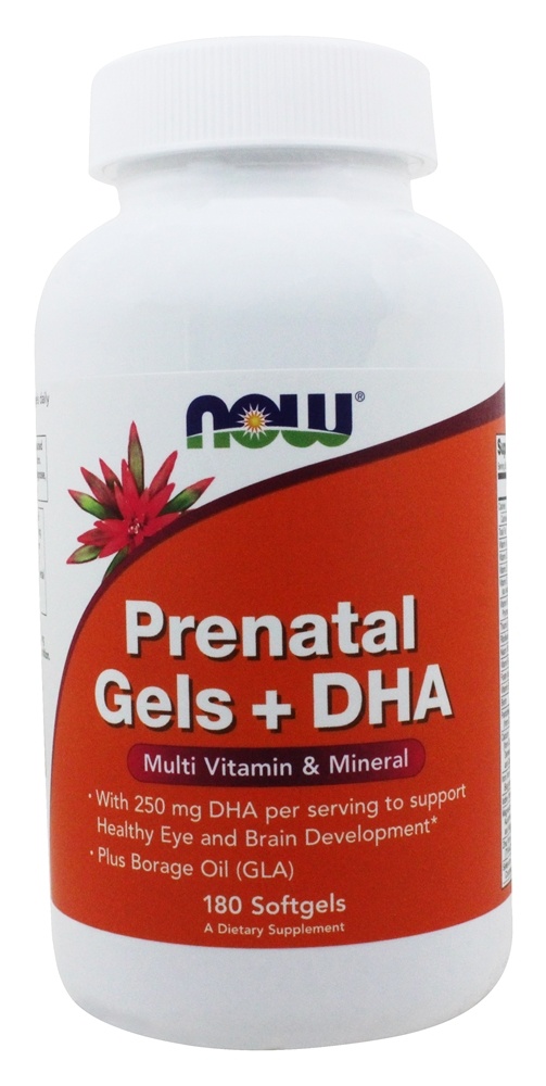 Comprar Géis Pré-natais + DHA Múltiplas Vitaminas e Minerais - 180 Softgels NOW Foods