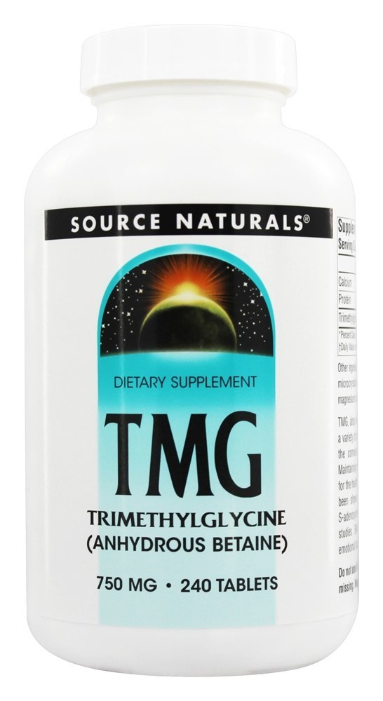 Comprar TMG Trimetilglicina 750 mg. - 240 Tablets Source Naturals