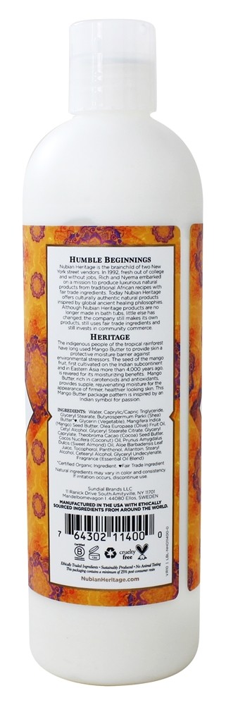 Comprar Rejuvenescimento e Reafirmante Loção Corporal Manteiga de Manga - 13 fl. oz. Nubian Heritage - Imagem 2