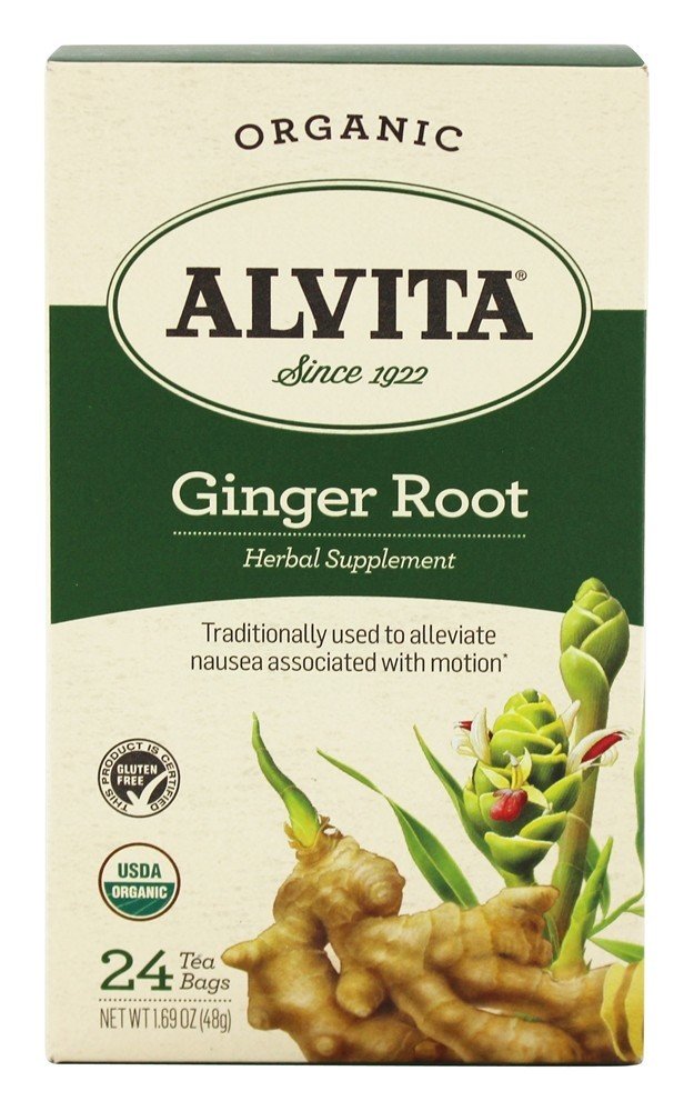 Comprar Chá de raiz de gengibre orgânico sem cafeína - 24 Saquinhos de Chá Alvita