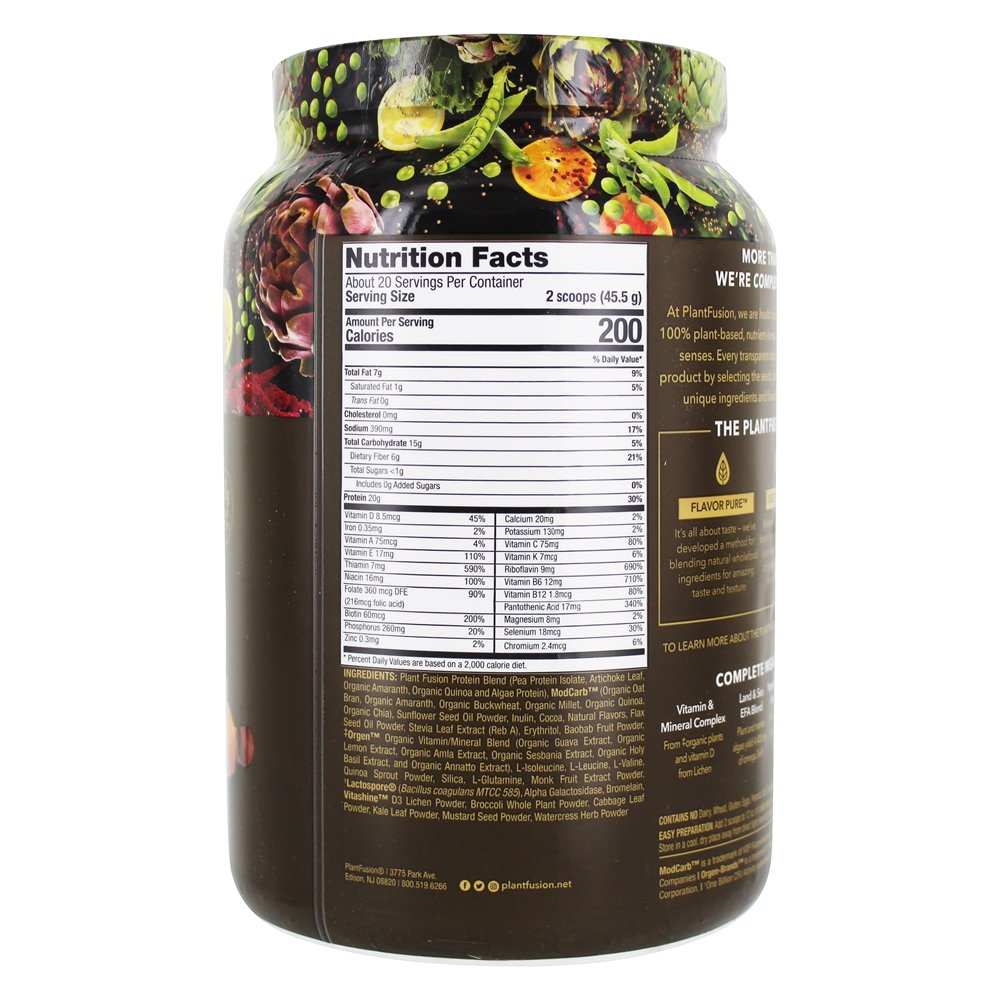 Comprar Farinha de Chocolate com Proteína Completa para Plantas de Refeição - 2 lb. PlantFusion - Imagem 2
