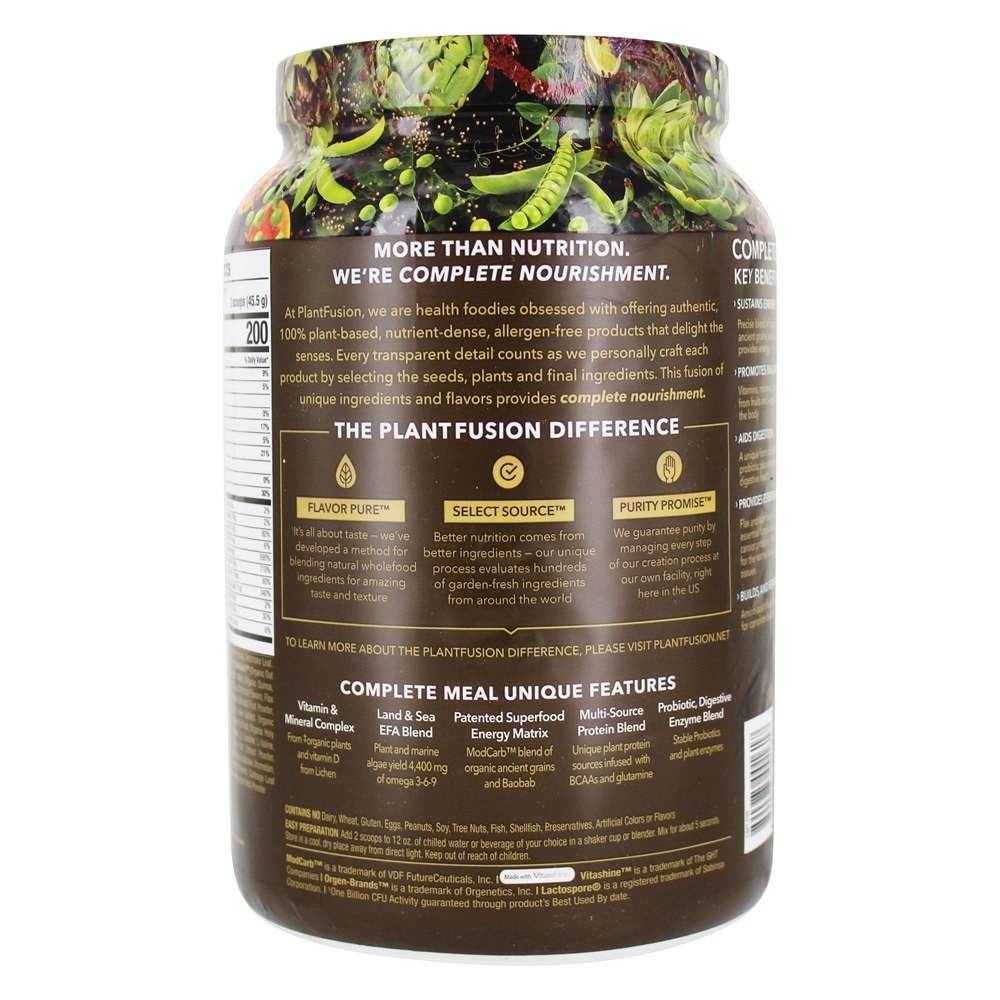 Comprar Farinha de Chocolate com Proteína Completa para Plantas de Refeição - 2 lb. PlantFusion - Imagem 3