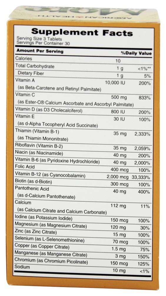 Comprar Mais do que um múltiplo com energia essencial - 90 Tablets American Health - Imagem 2