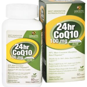 Comprar 24 horas CoQ10 100 mg. - Cápsulas vegetarianas 60 Genceutic Naturals