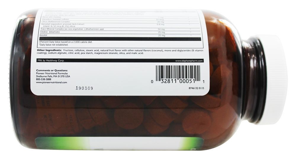 Comprar Sabor de Vitamina Mineral Ferro-Livre Mastigável - 180 Mastigáveis Pioneer - Imagem 2