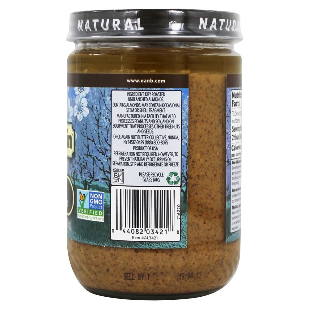 Comprar Manteiga De Amêndoa Natural Crocante - 16 oz. Once Again - Imagem 2