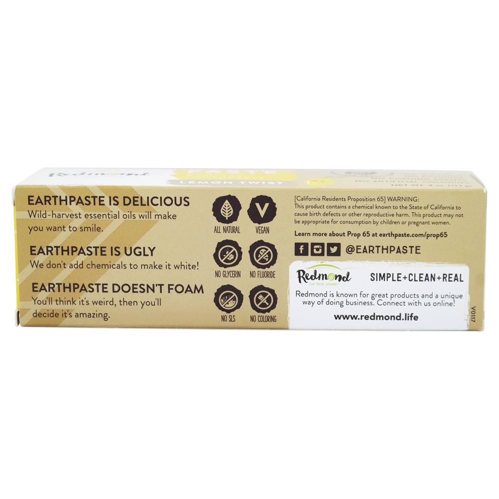 Comprar Pasta de terra incrivelmente natural creme dental limão Twist - 4 oz. Redmond Trading - Imagem 2