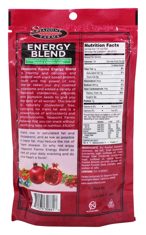 Comprar Edamame Trilha Misturar Energia Misturar - 3.5 oz. SeaPoint Farms - Imagem 2