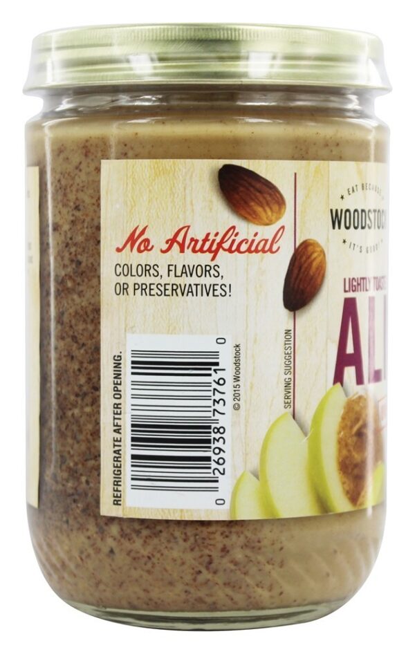 Comprar Manteiga De Amêndoa Levemente Tostada Leve Unsalted - 16 oz. Woodstock Farms - Imagem 4