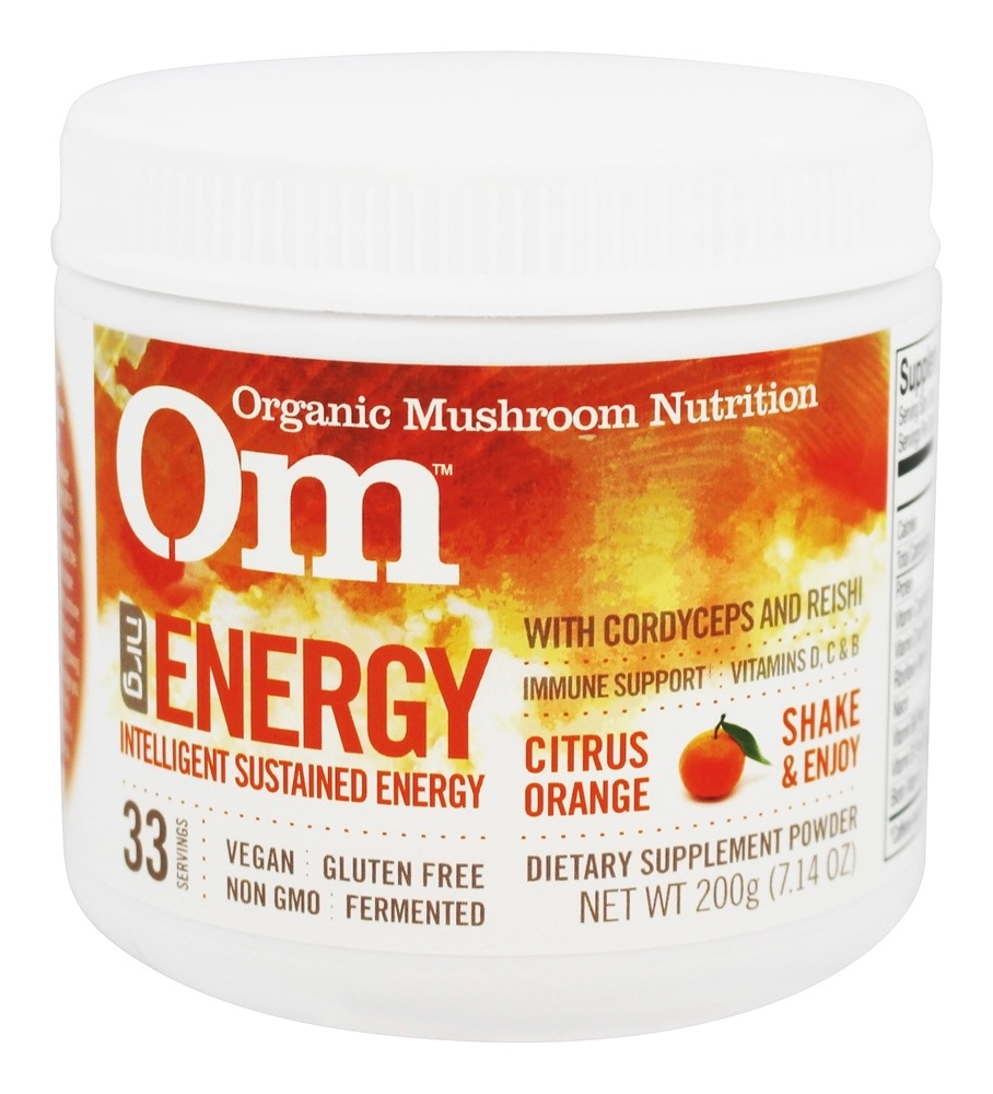 Comprar Bebida Energética em Pó com Cordyceps & Reishi Sabor Laranja Cítrica - 7.14 oz. Om