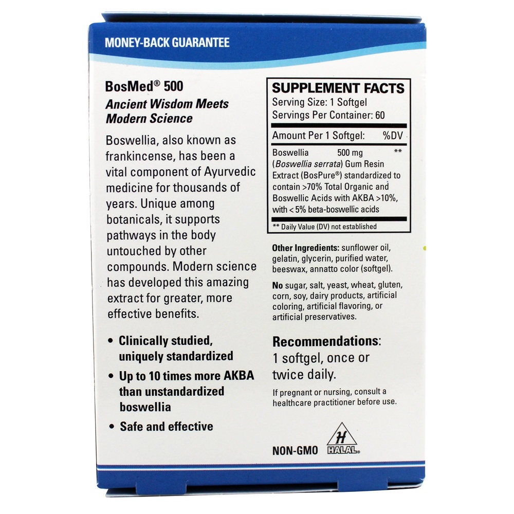 Comprar BosMed 500 Força extra com Boswell BosPure - 60 Softgels EuroPharma - Imagem 2