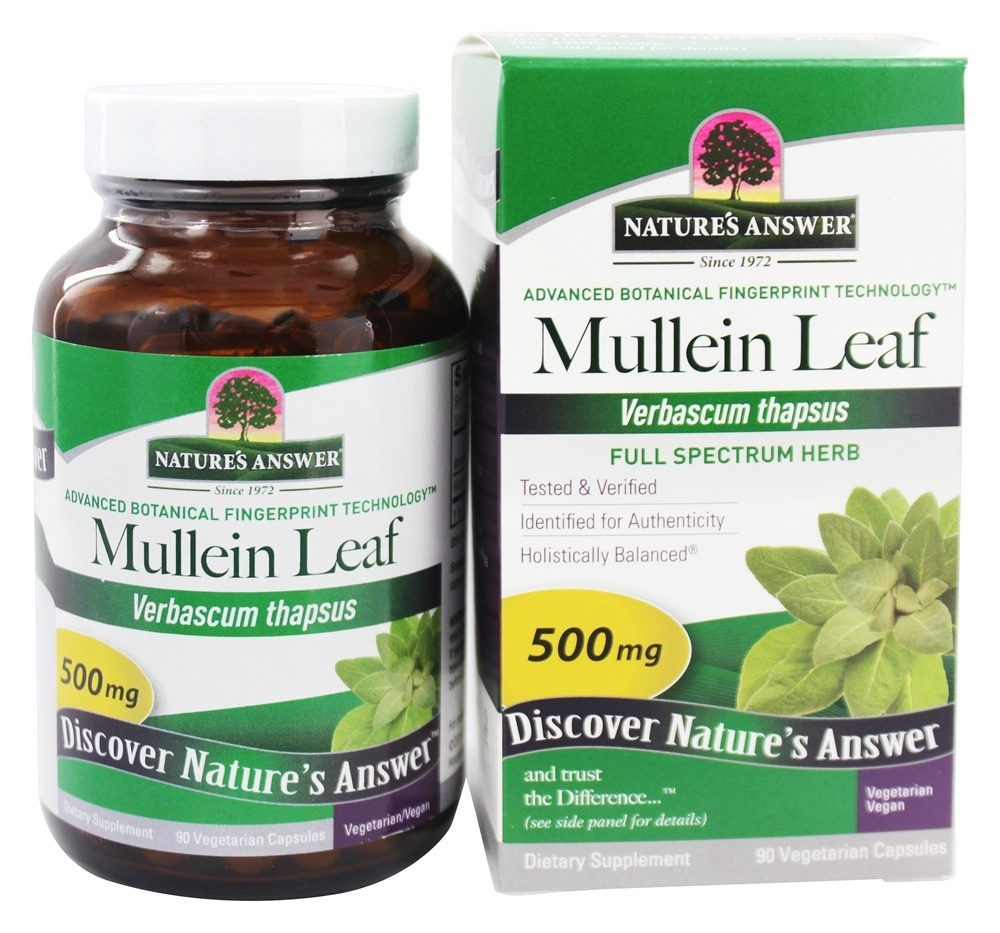 Comprar Verbasco Folha único Erva Completar - Cápsulas vegetarianas 90 Nature's Answer