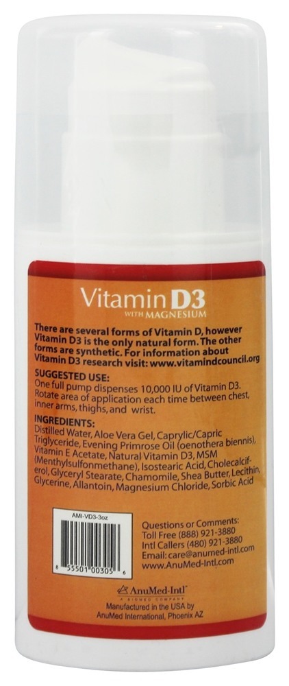 Comprar Vitamina D3 Creme 10000 UI - 3 fl. oz. AnuMed - Imagem 2