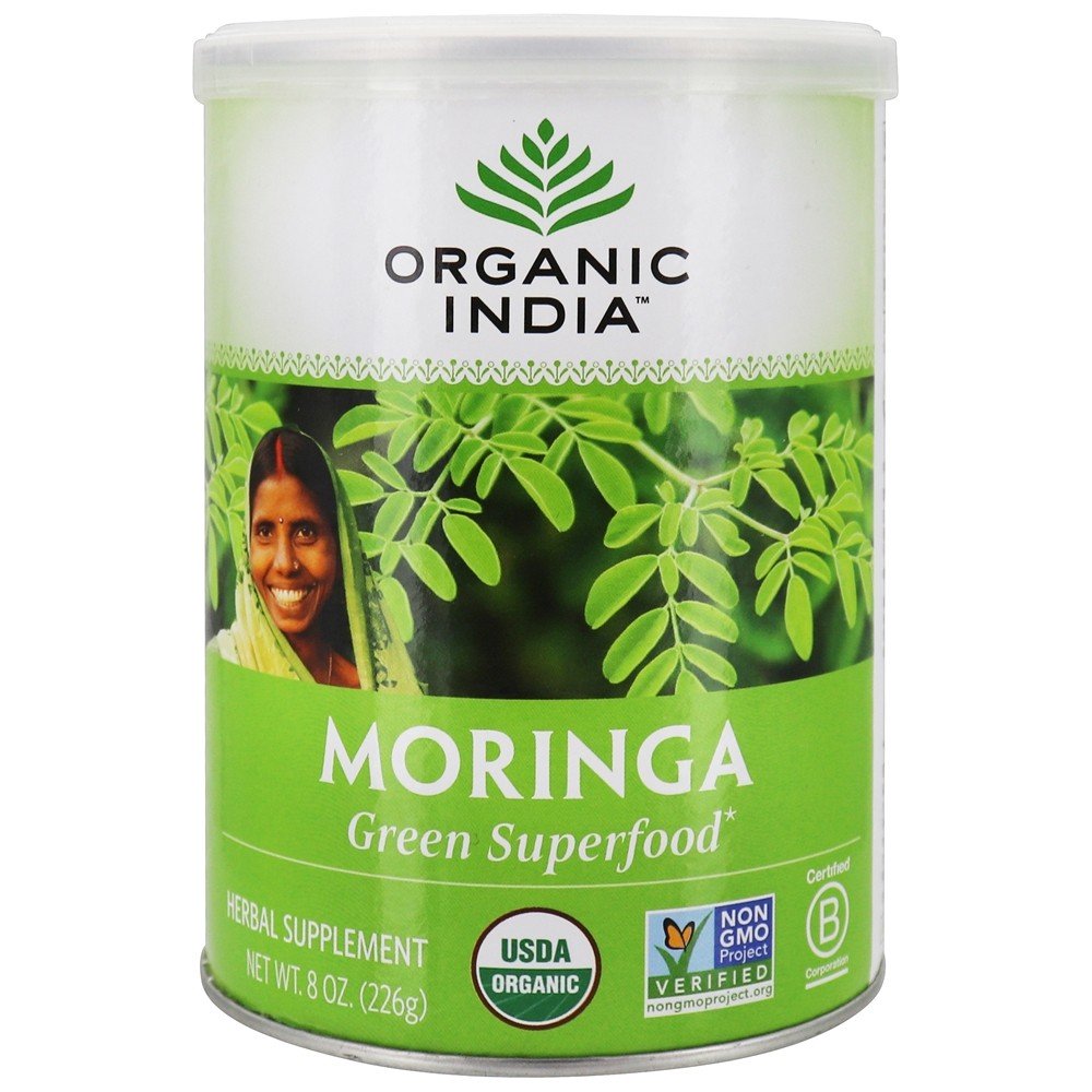 Comprar Folha de Moringa em Pó Nutrição Essencial - 8 oz. Organic India