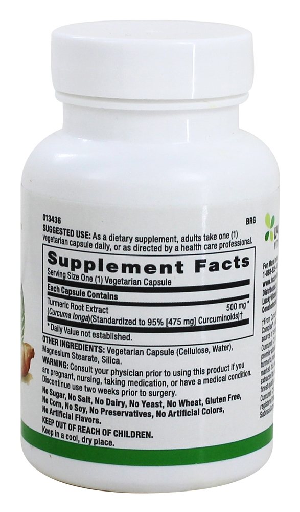 Comprar Extrato Padronizado de Cúrcuma - Cápsulas vegetarianas 60 LuckyHerbs - Imagem 2