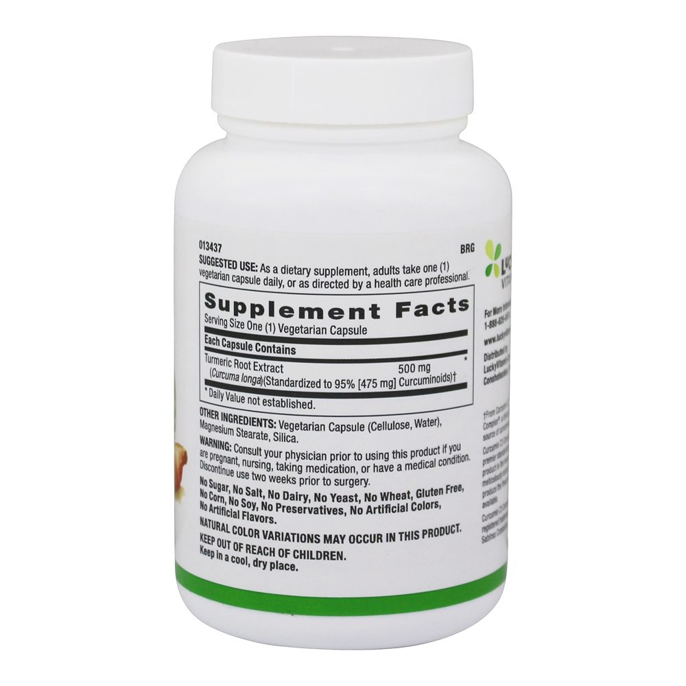 Comprar Extrato Padronizado de Cúrcuma - Cápsulas vegetarianas 120 LuckyHerbs - Imagem 2