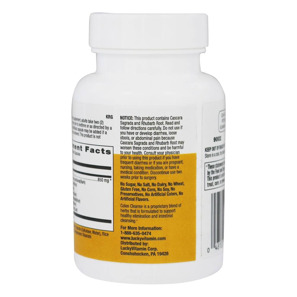 Comprar Limpeza do Cólon - Cápsulas vegetarianas 60 LuckyVitamin - Imagem 3