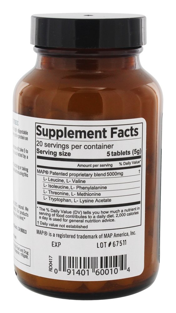 Comprar Master Amino Acid Pattern Suplemento de Proteínas Vegetariano - 100 Tablet (s) Pure Planet - Imagem 2