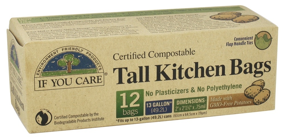 Comprar Sacos de cozinha altos compostáveis certificados - 12 Malas If You Care